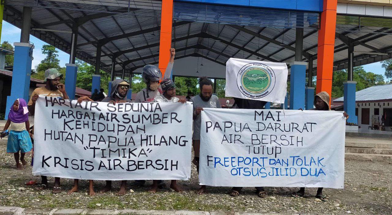 Aksi Hari Air Sedunia oleh Warga Papua, Tuntut Tutup PT Freeport dan Tolak Otsus Jilid II